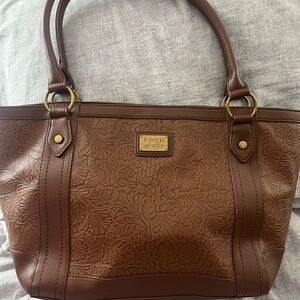 FRYE AND CO. Brown Embossed Tote
